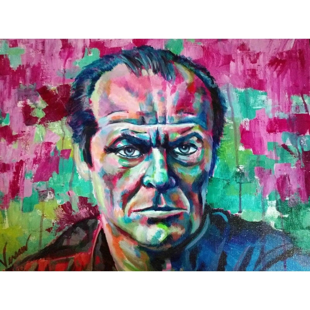 Acrylic painting of Jack Nicholson canvas